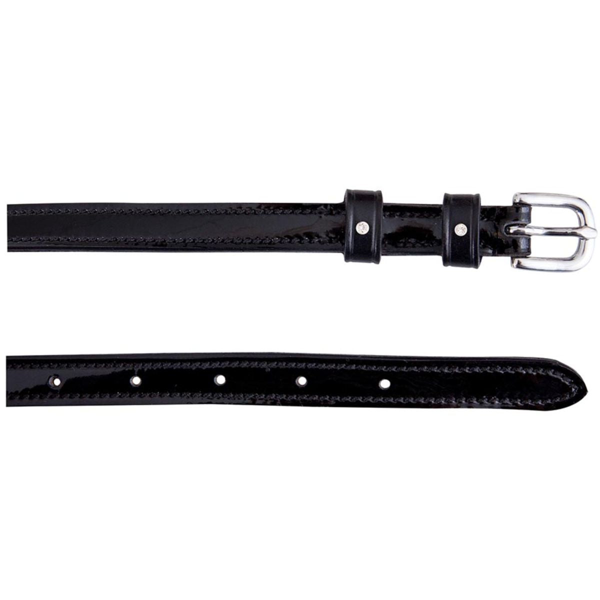 BR Cinghie per speroni Crystal Nero Argento