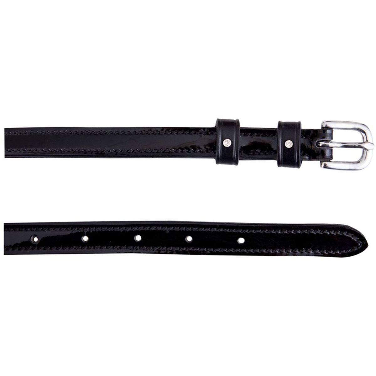 BR Cinghie per speroni Crystal Nero Argento
