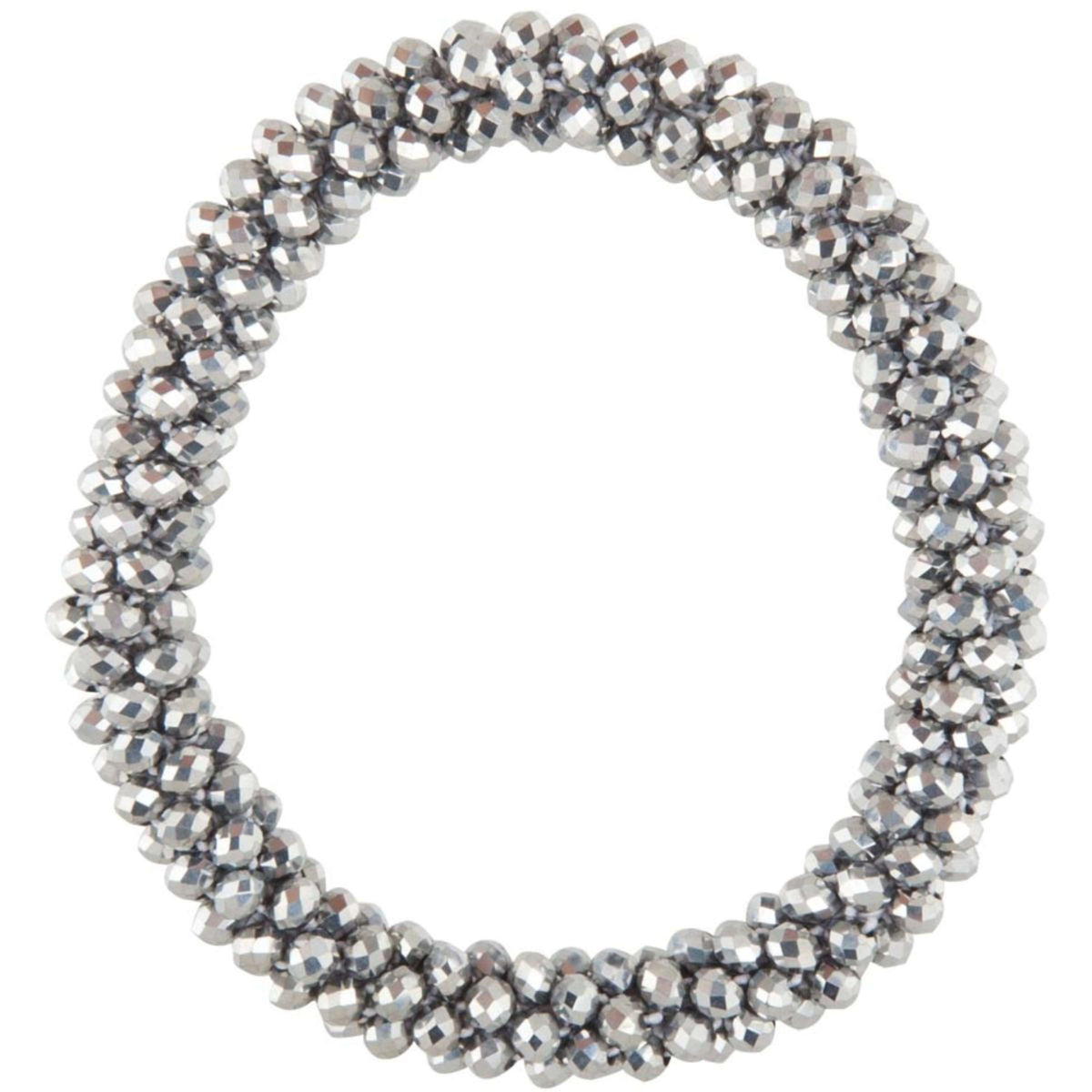 BR Elastico per Capelli Kiki Crystal Argento