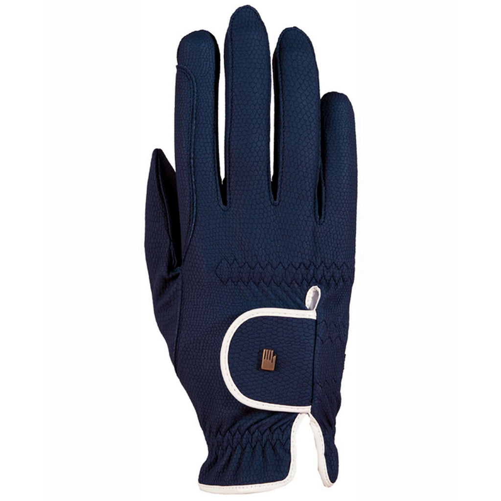 Roeckl Guanti da Equitazione Lona Roeck-Grip Lining Blu marino/bianco