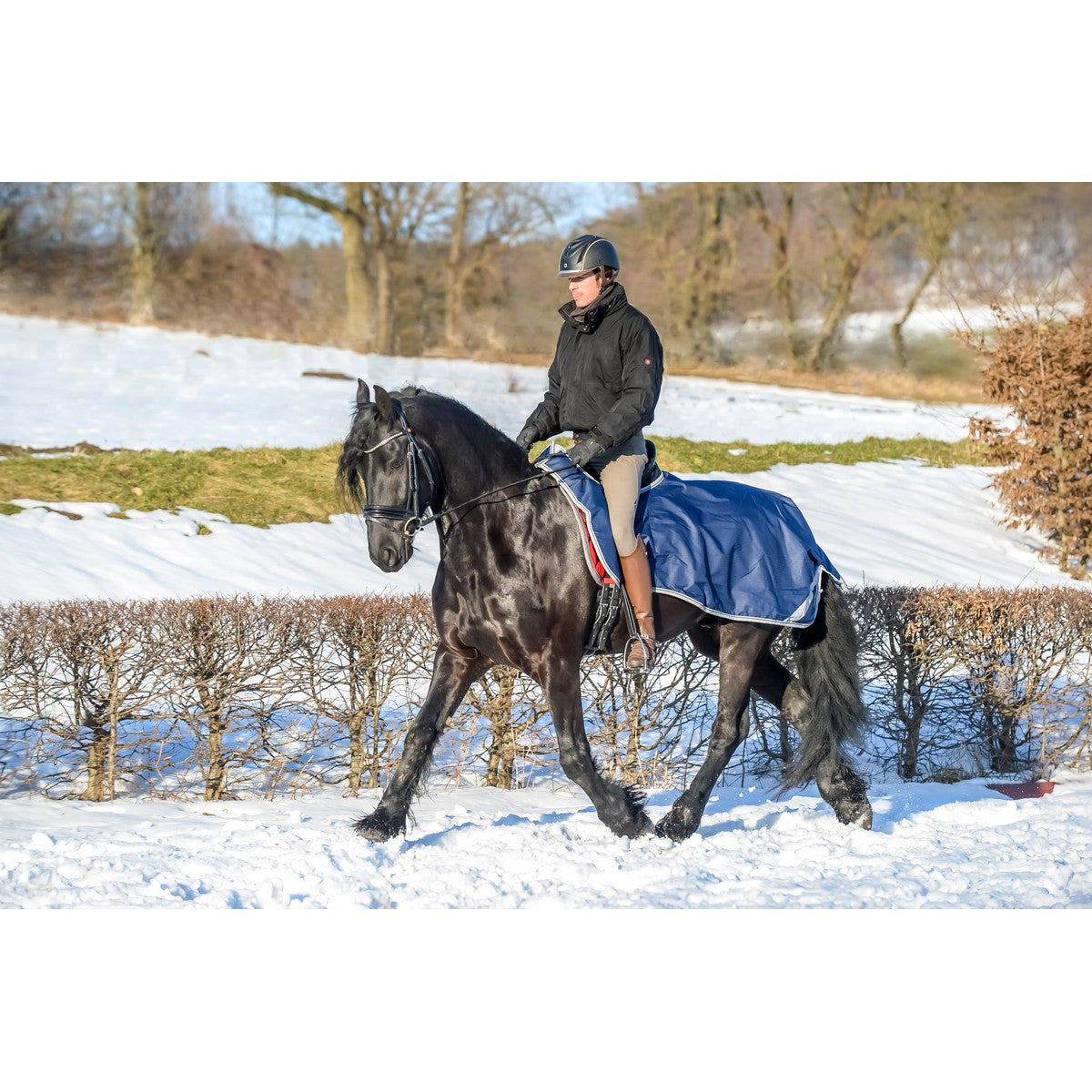 Bucas Riding Rug Blu marino/Argento