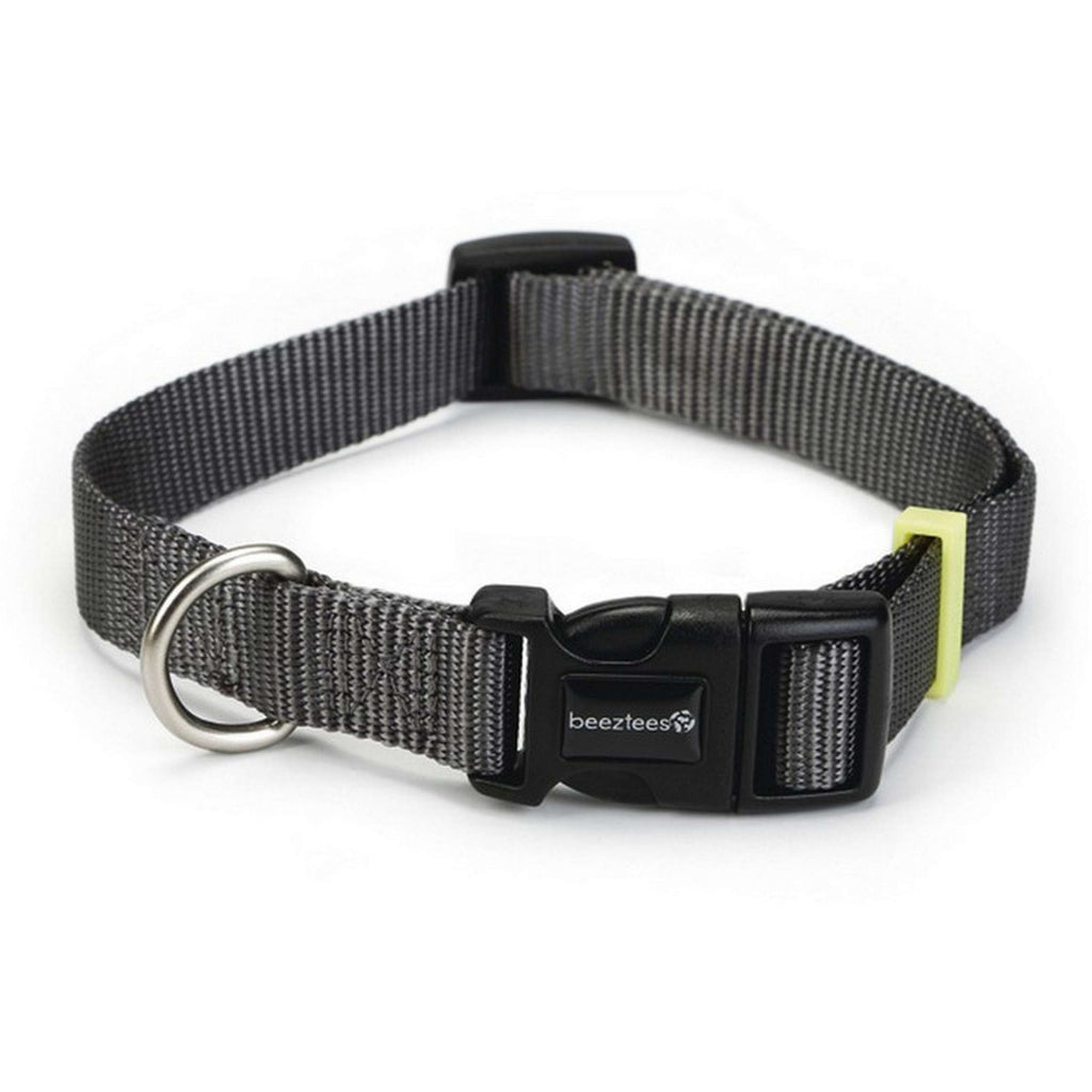 Beeztees Halsband Uni Nylon Grigio scuro