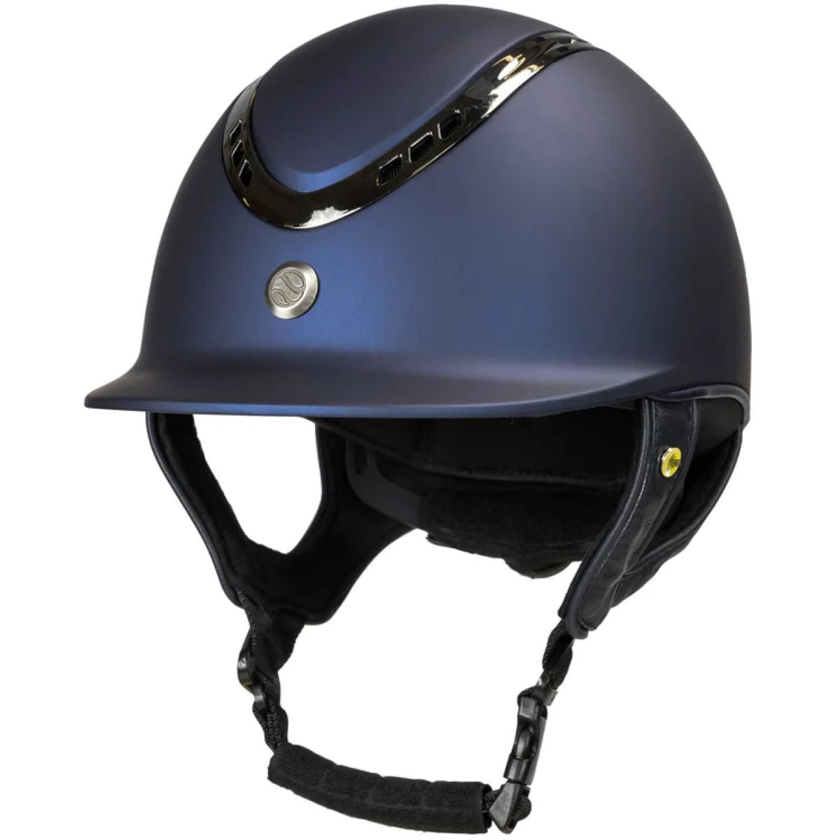Back on Track Casco da equitazione EQ3 Pardus Smooth Top Mips Blu