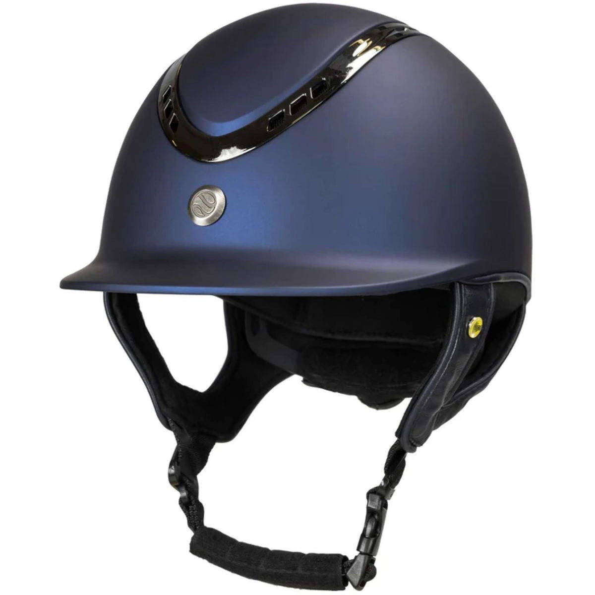 Back on Track Casco da equitazione EQ3 Pardus Smooth Top Mips Blu