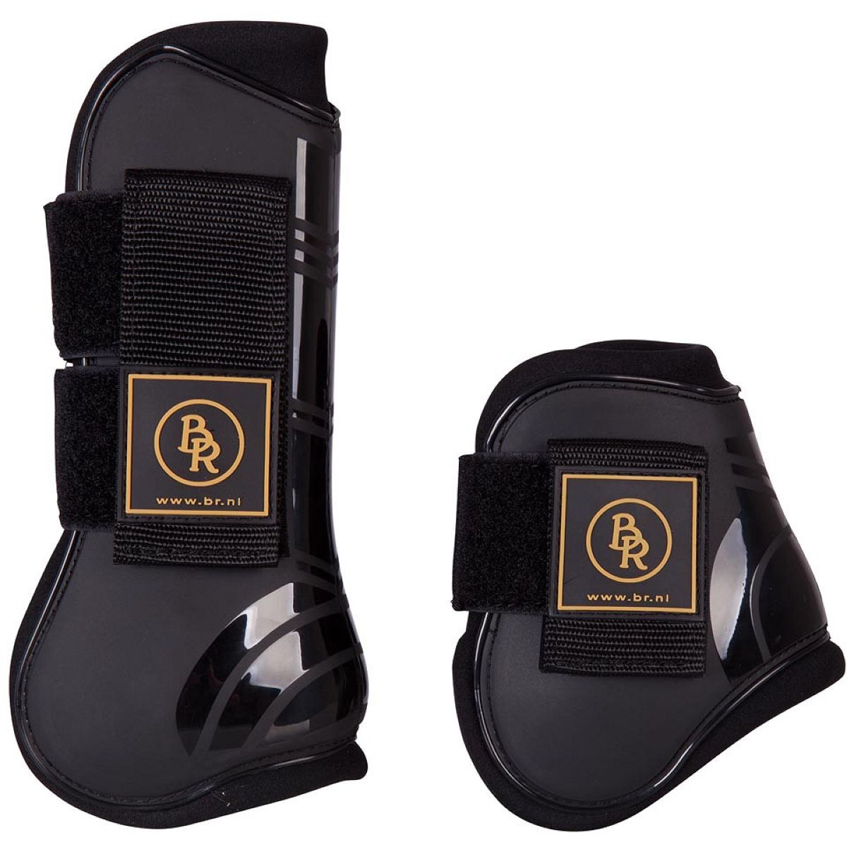 BR Set di Parastinchi e Paracolpi Pro Tech Pu Neoprene Nero