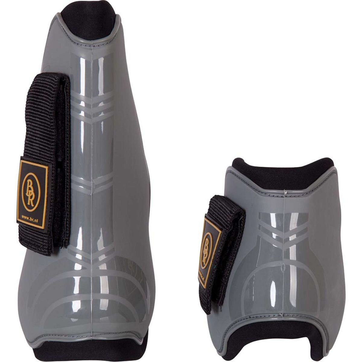 BR Set di Parastinchi e Paracolpi Pro Tech Pu Neoprene Grigio