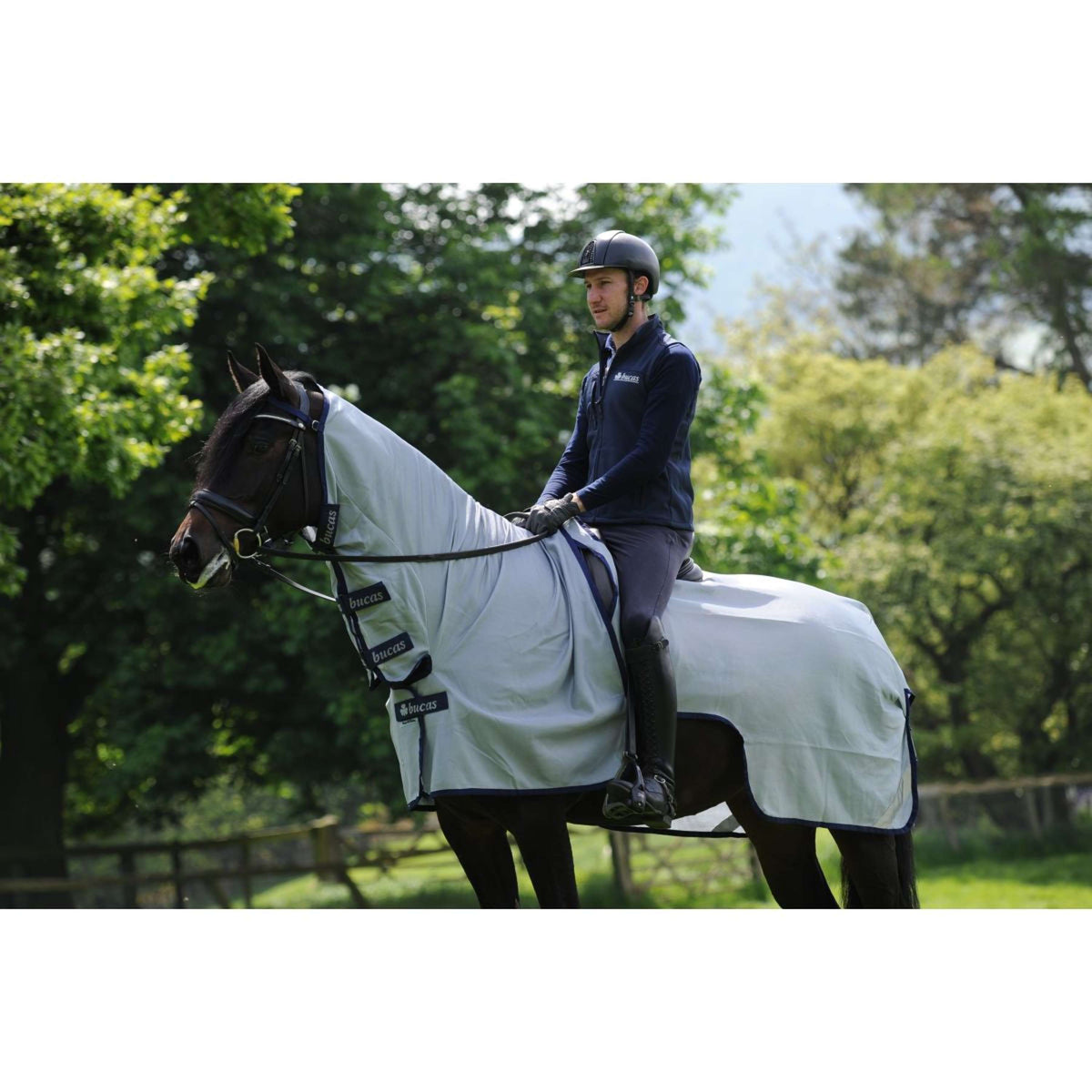 Bucas Buzz Off Riding Blu