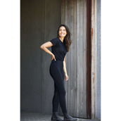 Catago Leggings da Equitazione Troy Full Grip Nero