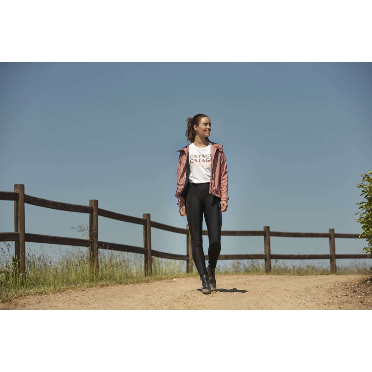 Catago Leggings da Equitazione Troy Full Grip Nero