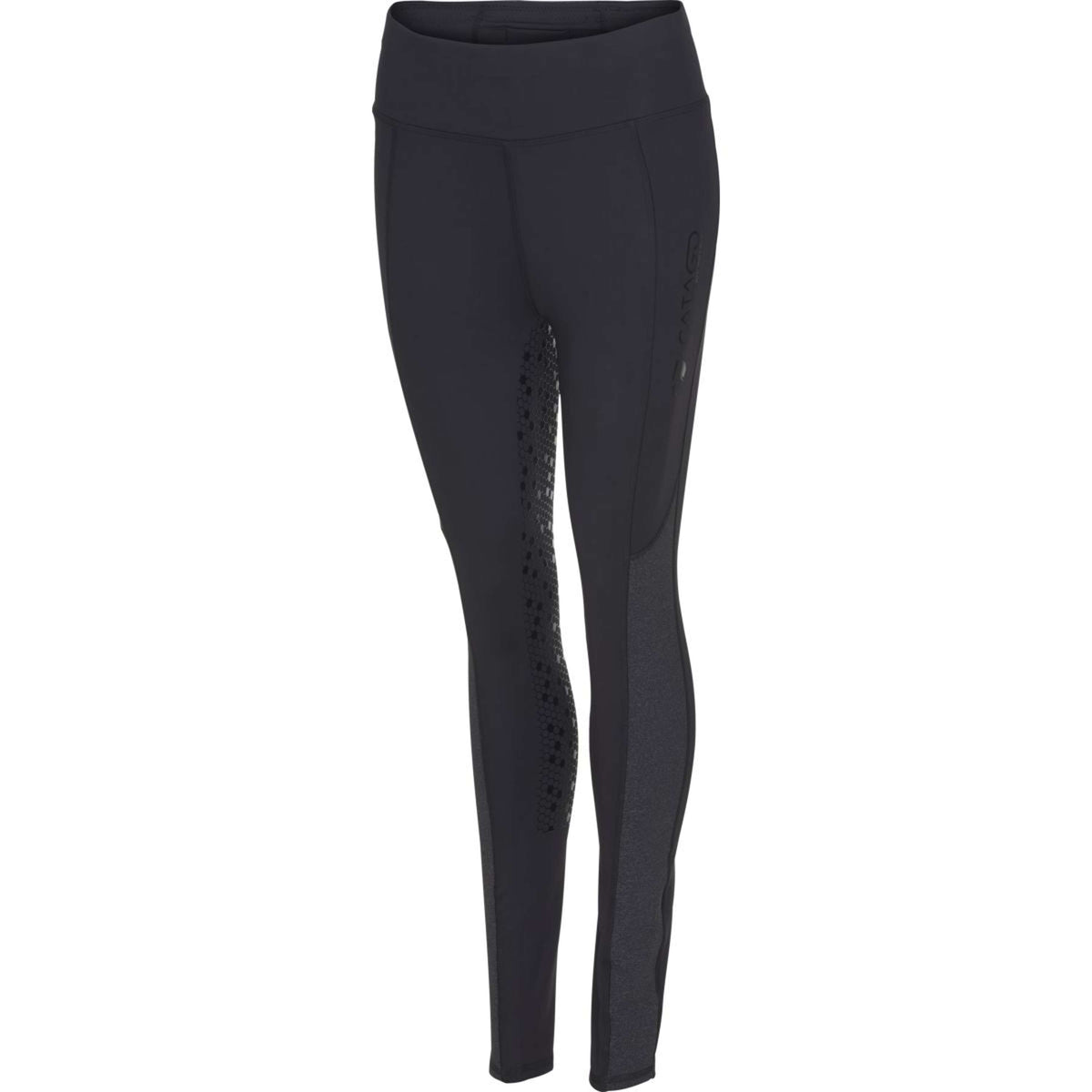 Catago Leggings da Equitazione Lova Nero