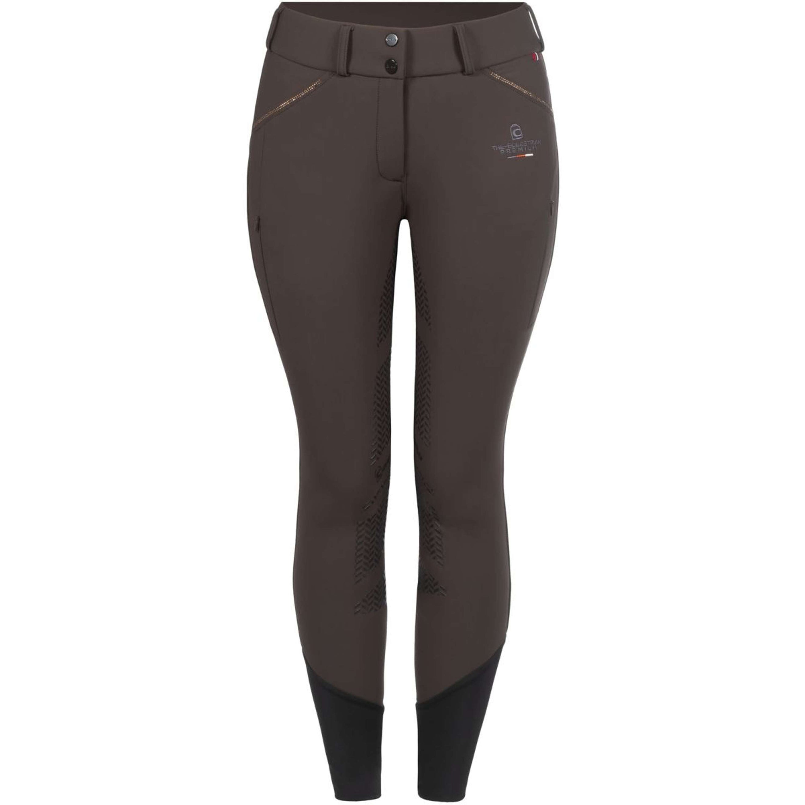 Cavallo Pantaloni da Equitazione Cavalcalsi Full Grip Espresso