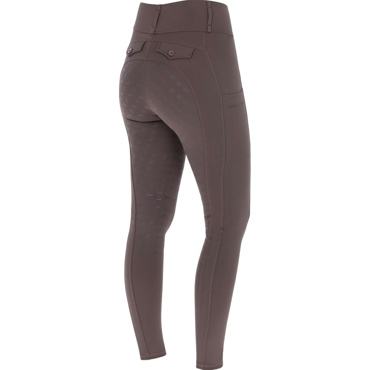 Covalliero Leggings da Equitazione AW24 Full Grip Caffè