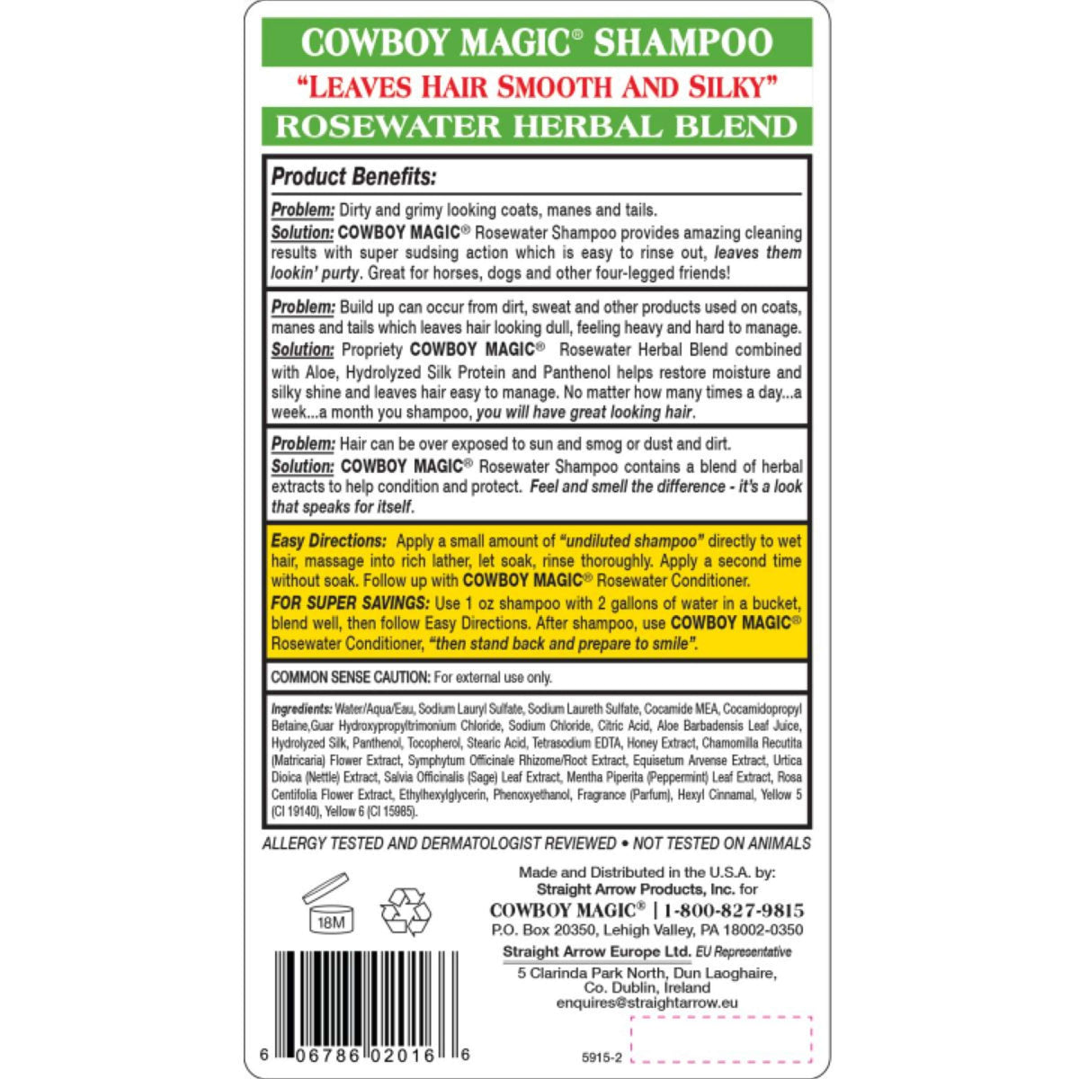 Cowboy Magic Shampoo all'acqua di rose