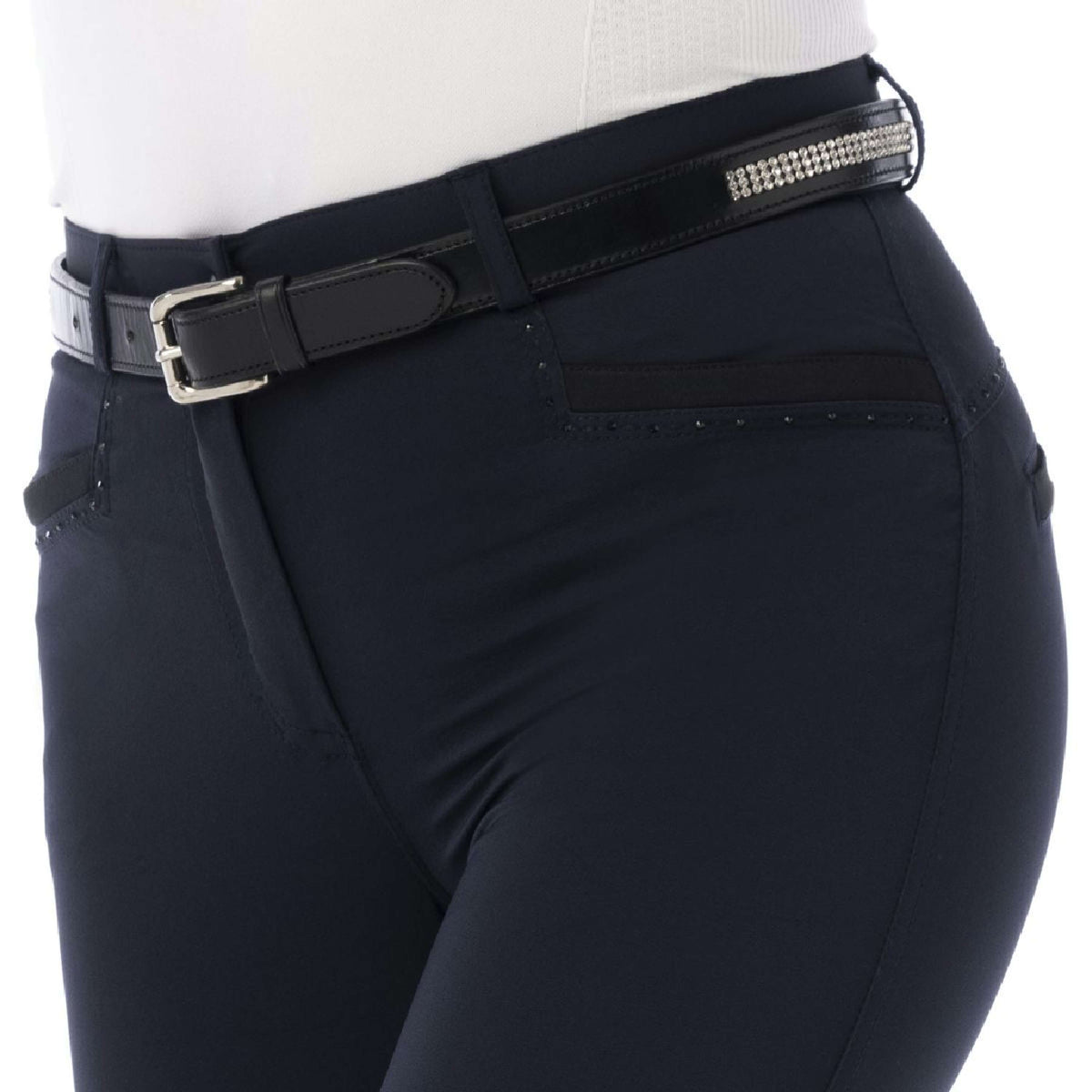 EQUITHÈME Pantaloni da Equitazione Safir Blu marino/nero