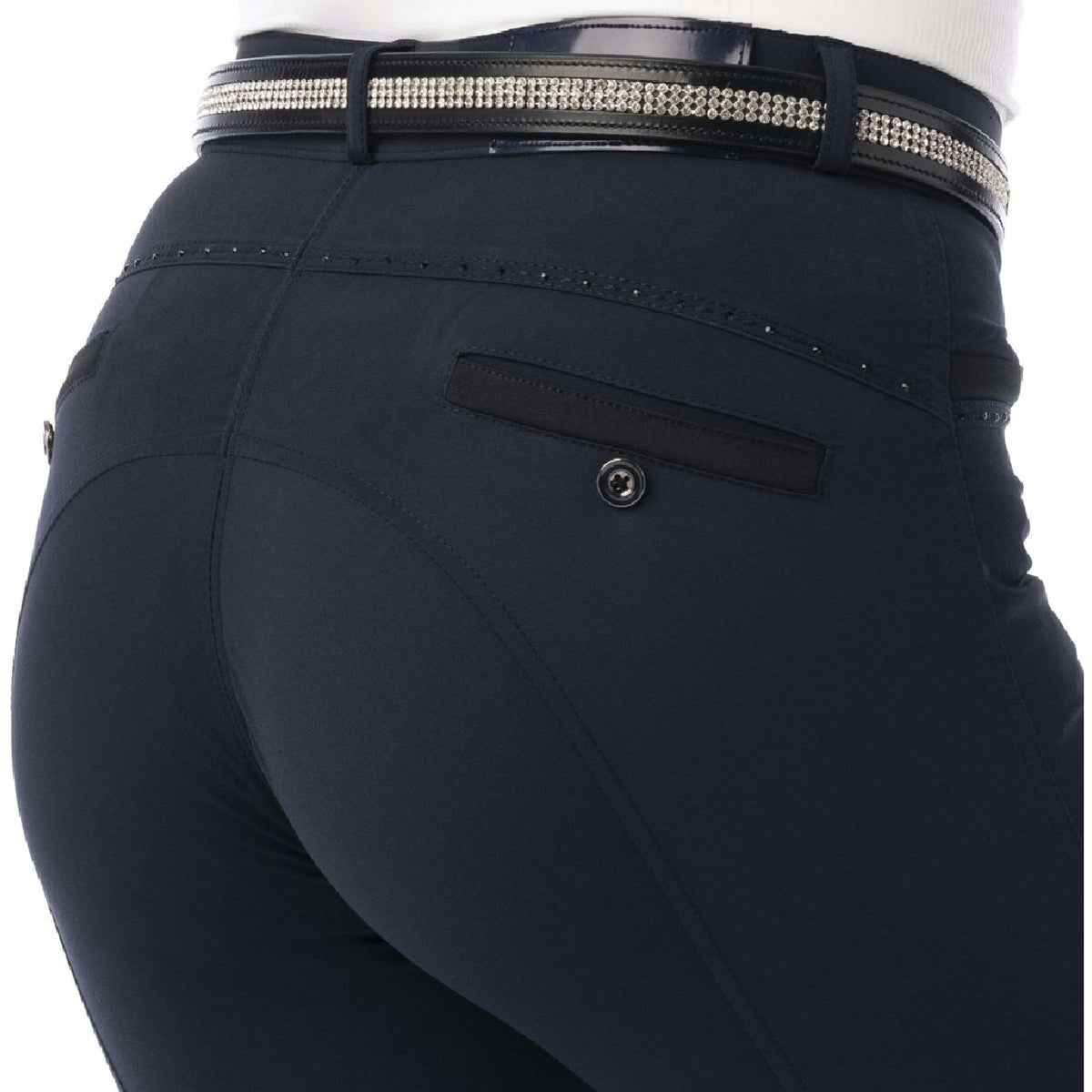 EQUITHÈME Pantaloni da Equitazione Safir Blu marino/nero
