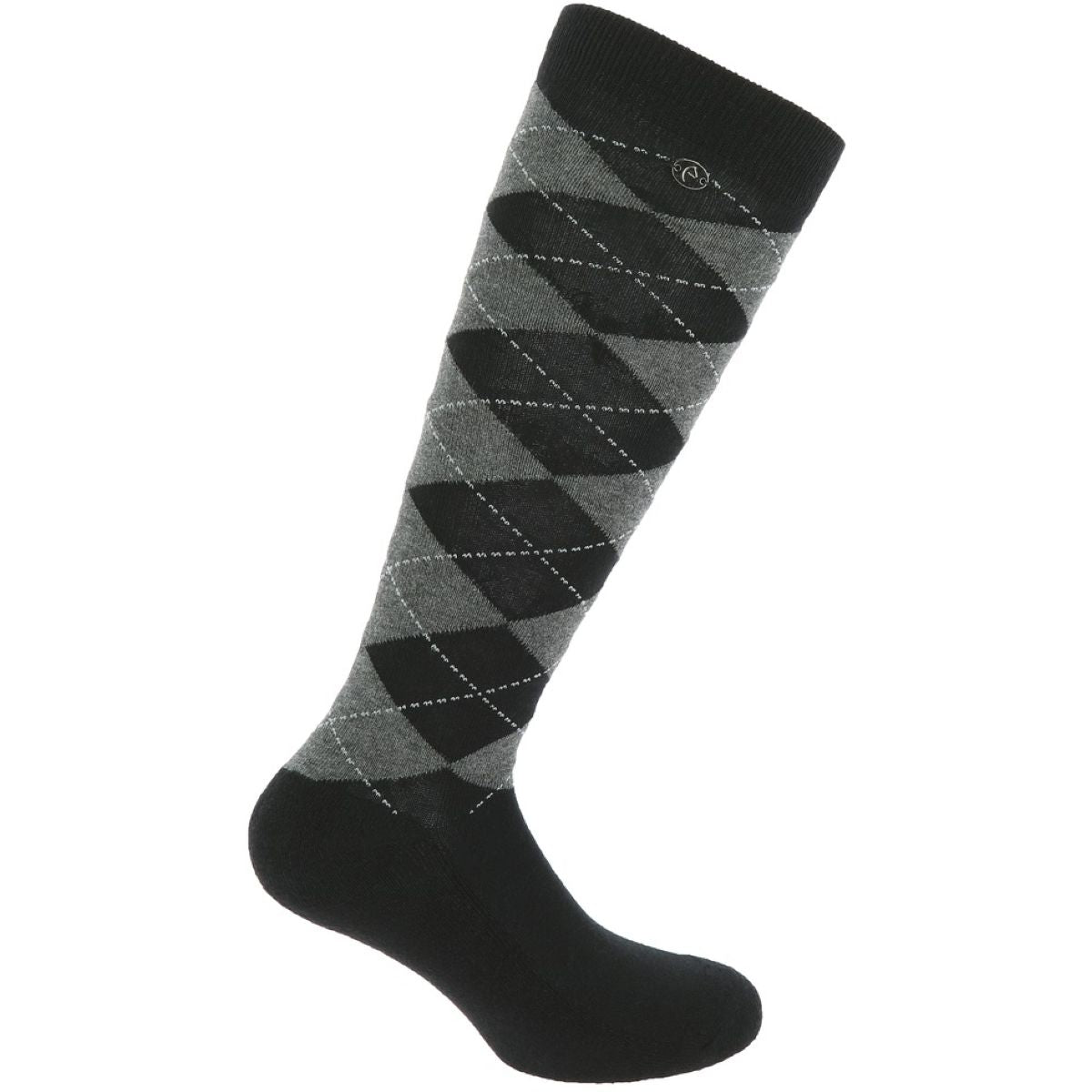 EQUITHÈME Calzini Argyle Nero/Grigio