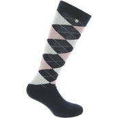 EQUITHÈME Calzini Argyle Blu navy/rosa antico