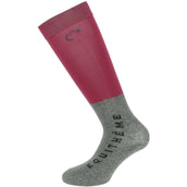 EQUITHÈME Calzini Compet Bordeaux/Grigio chiaro