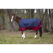 EQUITHÈME Tappeto da Esterno Tyrex 1200D 450g Navy/Bordeaux