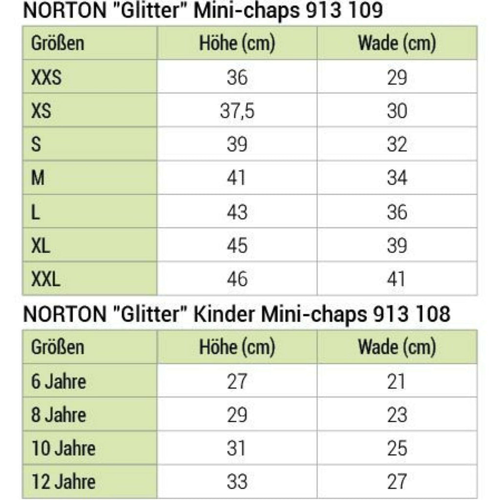 Norton Minichaps Glitter Nero