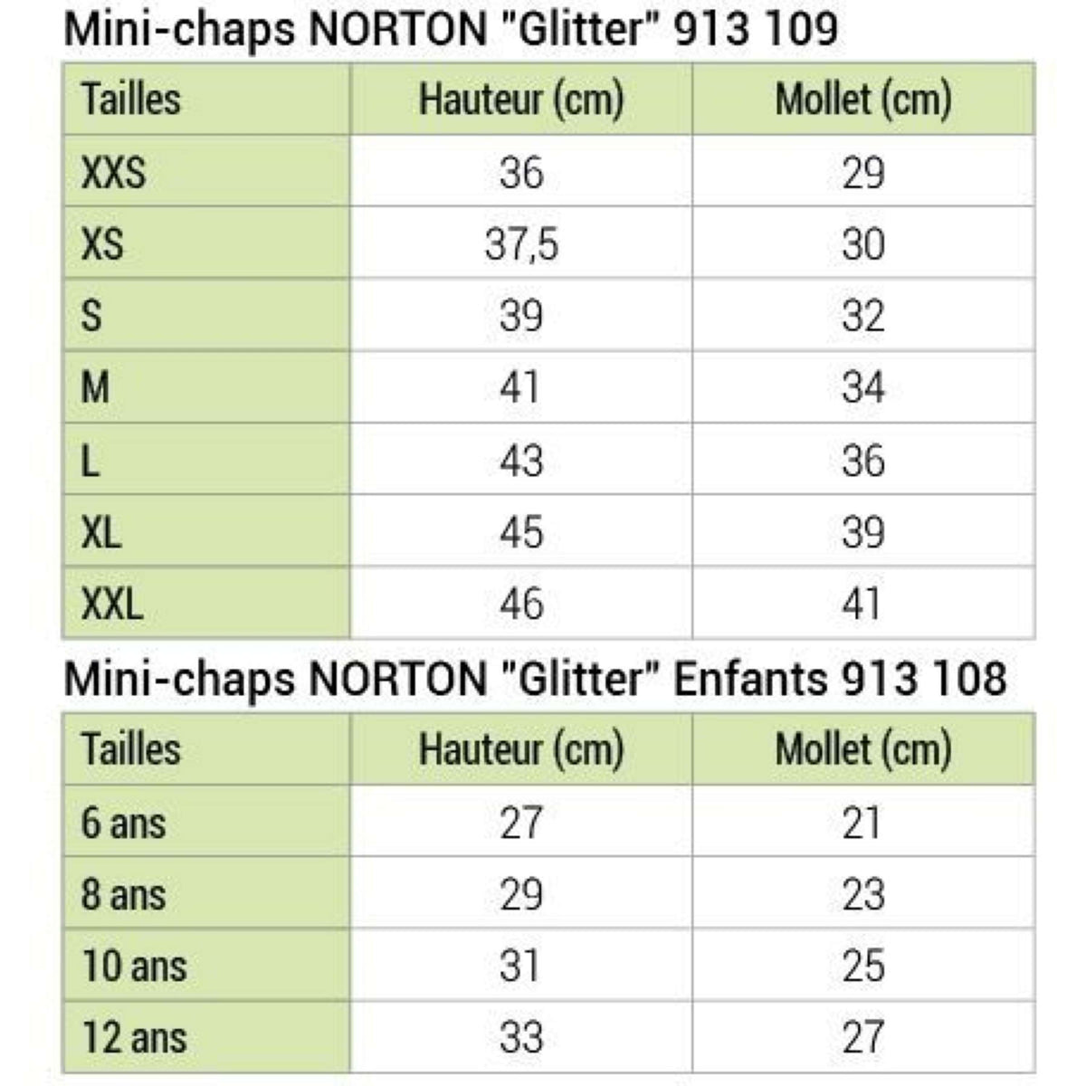 Norton Minichaps Glitter Nero