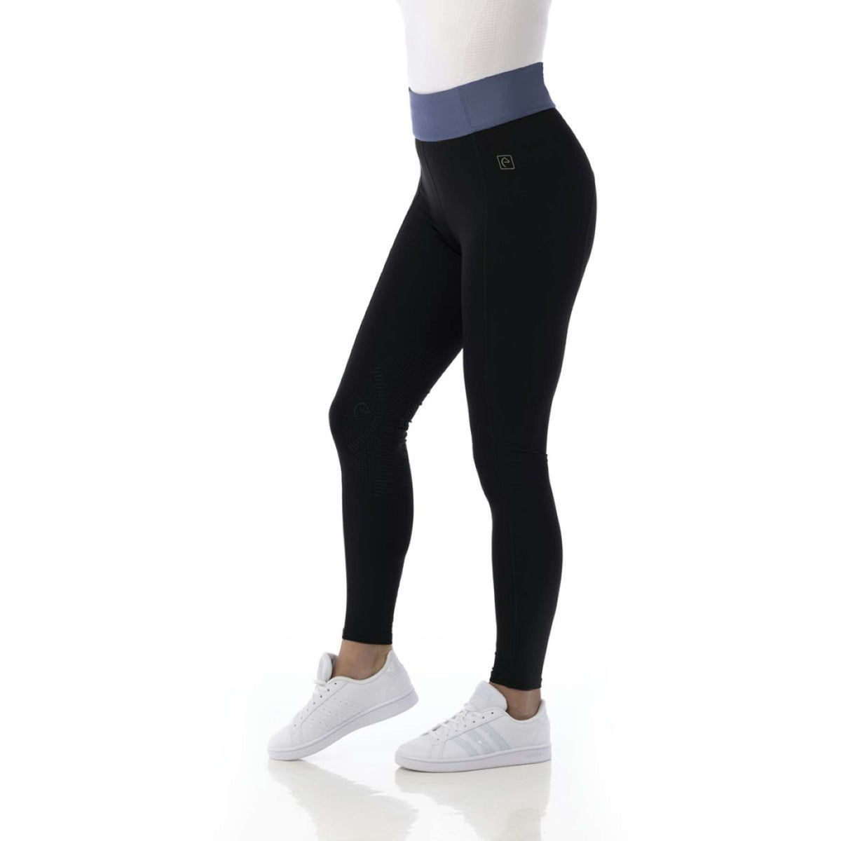 EQUITHÈME Leggings da Equitazione Tea Pull-On Nero/Jeans