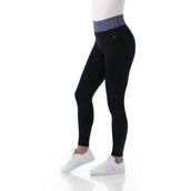 EQUITHÈME Leggings da Equitazione Tea Pull-On Nero/Jeans