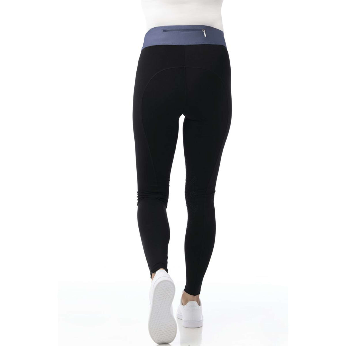EQUITHÈME Leggings da Equitazione Tea Pull-On Nero/Jeans