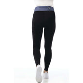 EQUITHÈME Leggings da Equitazione Tea Pull-On Nero/Jeans
