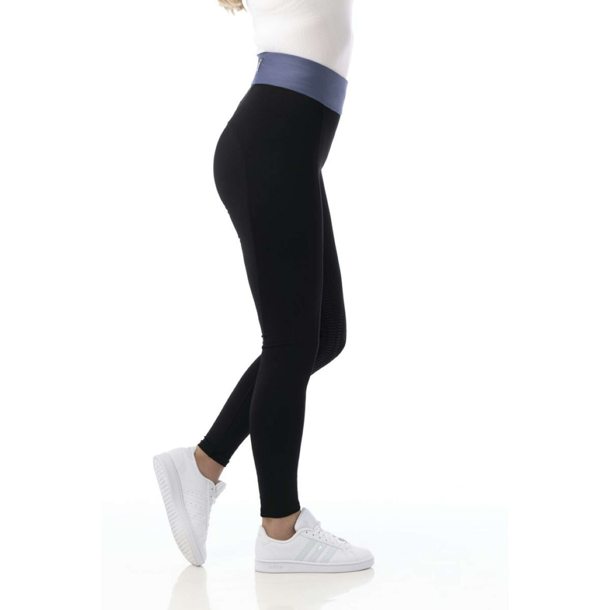 EQUITHÈME Leggings da Equitazione Tea Pull-On Nero/Jeans