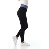 EQUITHÈME Leggings da Equitazione Tea Pull-On Nero/Jeans