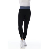 EQUITHÈME Leggings da Equitazione Tea Pull-On Nero/Jeans