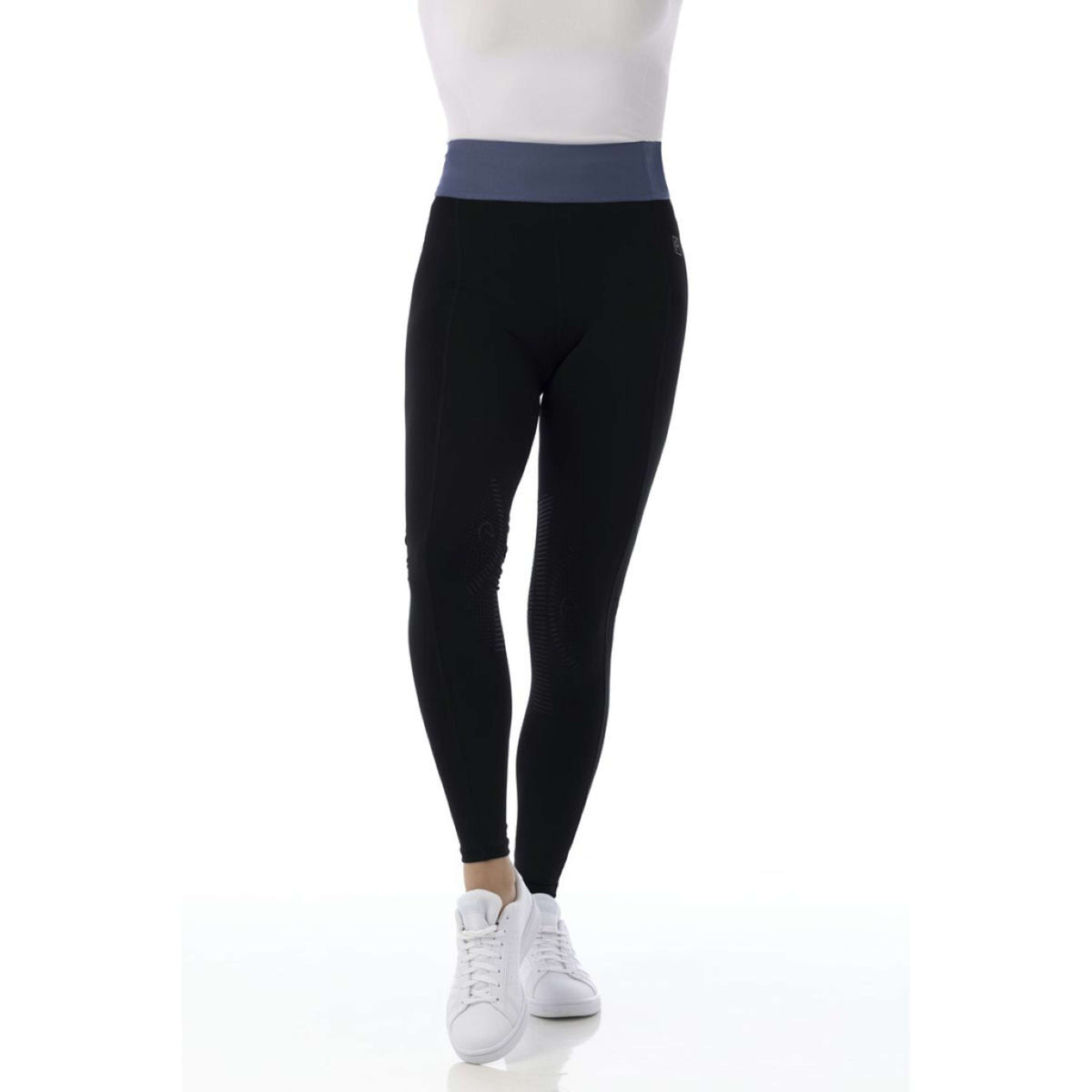 EQUITHÈME Leggings da Equitazione Tea Pull-On Nero/Jeans