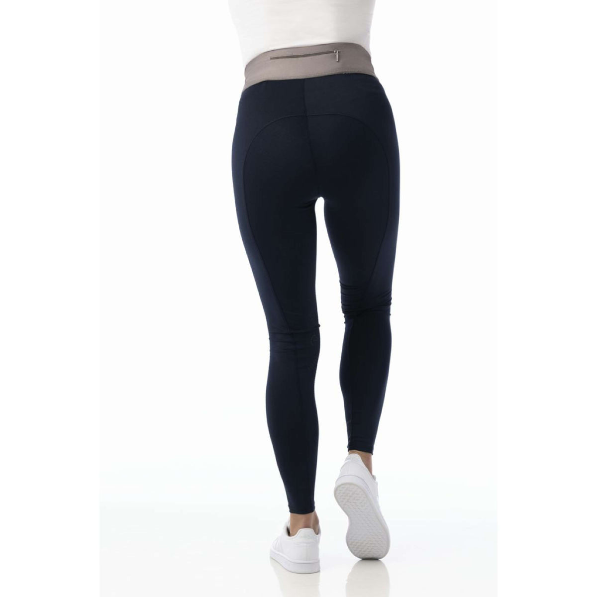 EQUITHÈME Leggings da Equitazione Tea Pull-On Blu navy/grigio