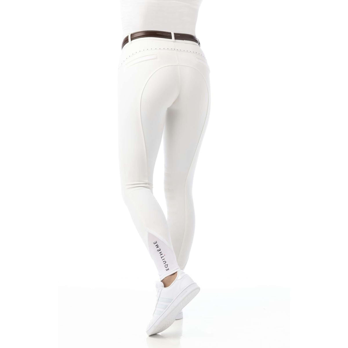EQUITHÈME Pantaloni da Equitazione Safir Bianco/Blu