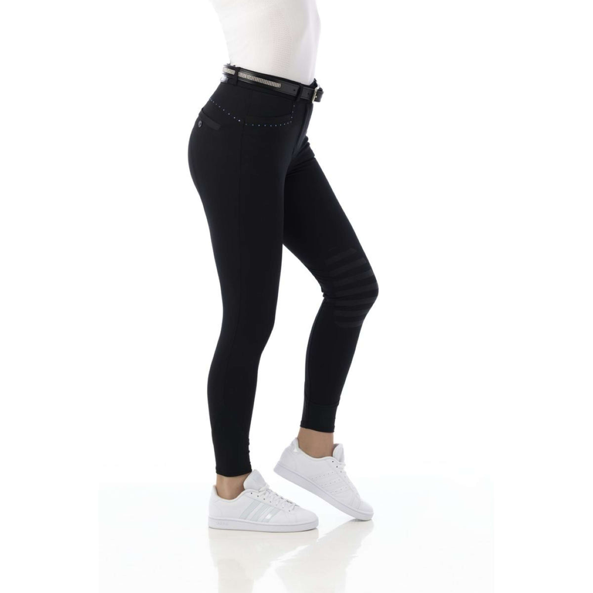 EQUITHÈME Pantaloni da Equitazione Safir Nero/Blu