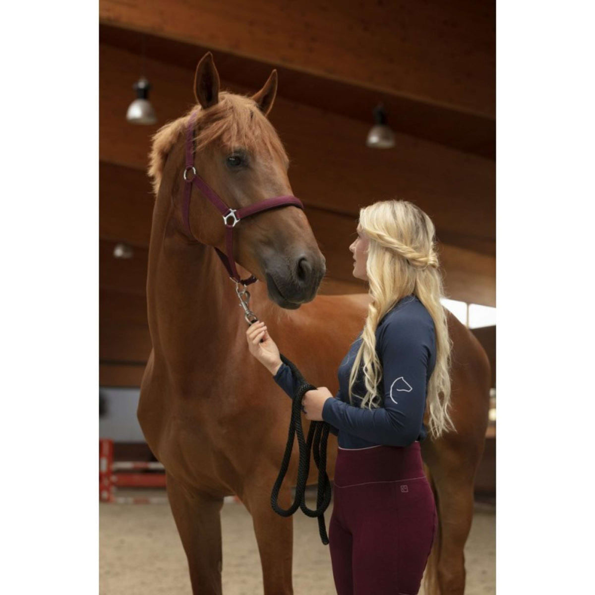 EQUITHÈME Leggings da Equitazione Lyly Rosso scuro