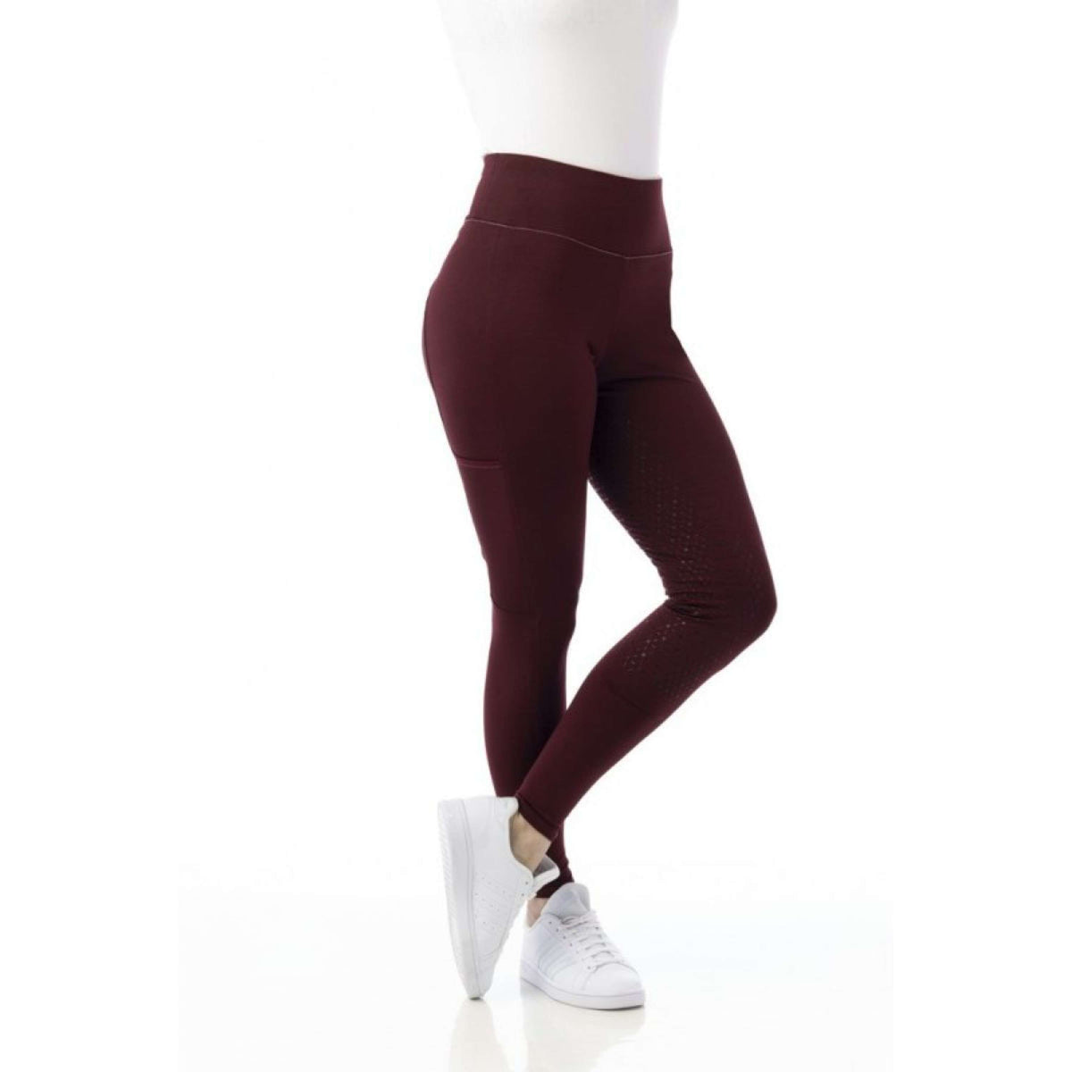 EQUITHÈME Leggings da Equitazione Lyly Rosso scuro