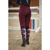 EQUITHÈME Leggings da Equitazione Lyly Rosso scuro