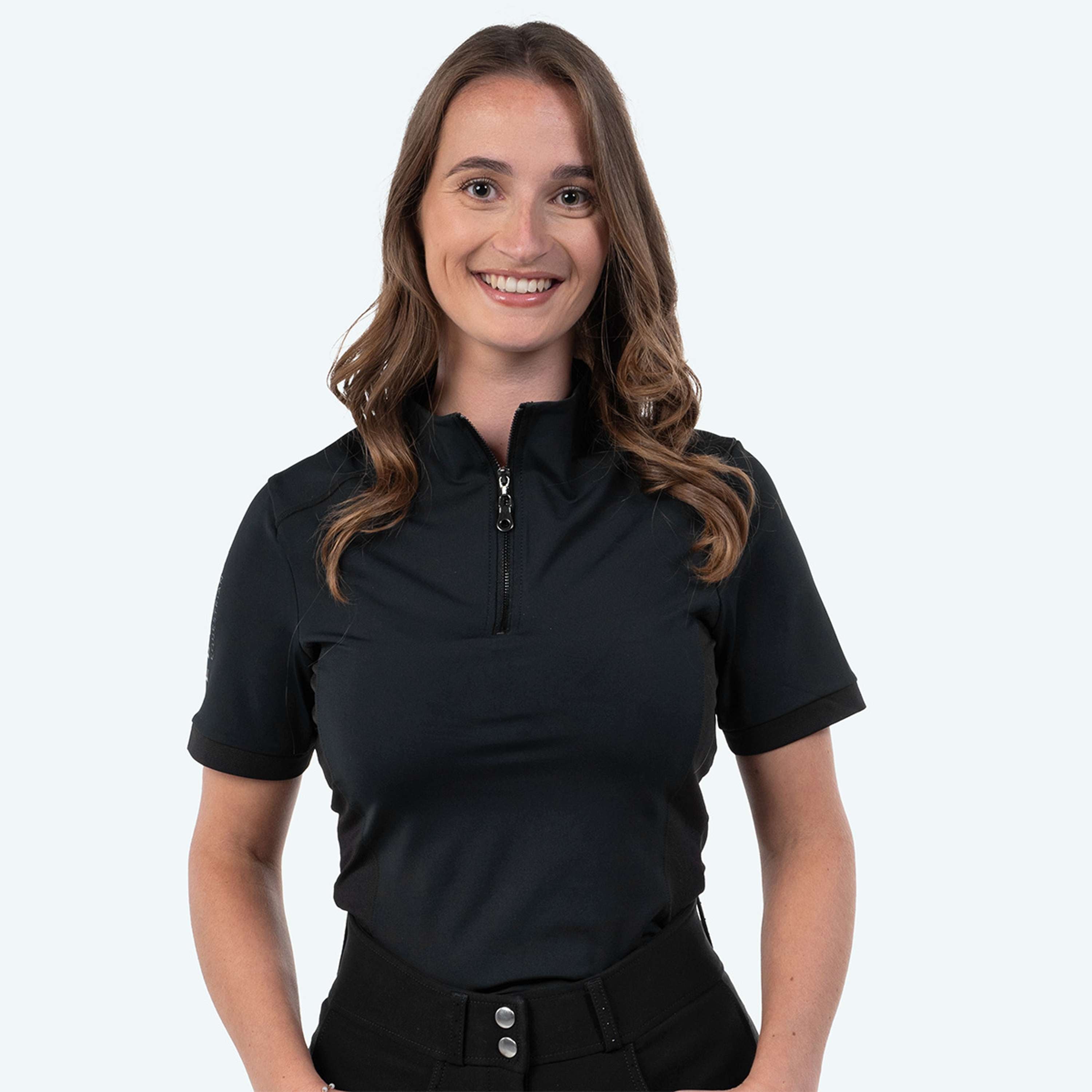 Elvera Equestrian Maglia da allenamento EEVexa Manica Corta Nero