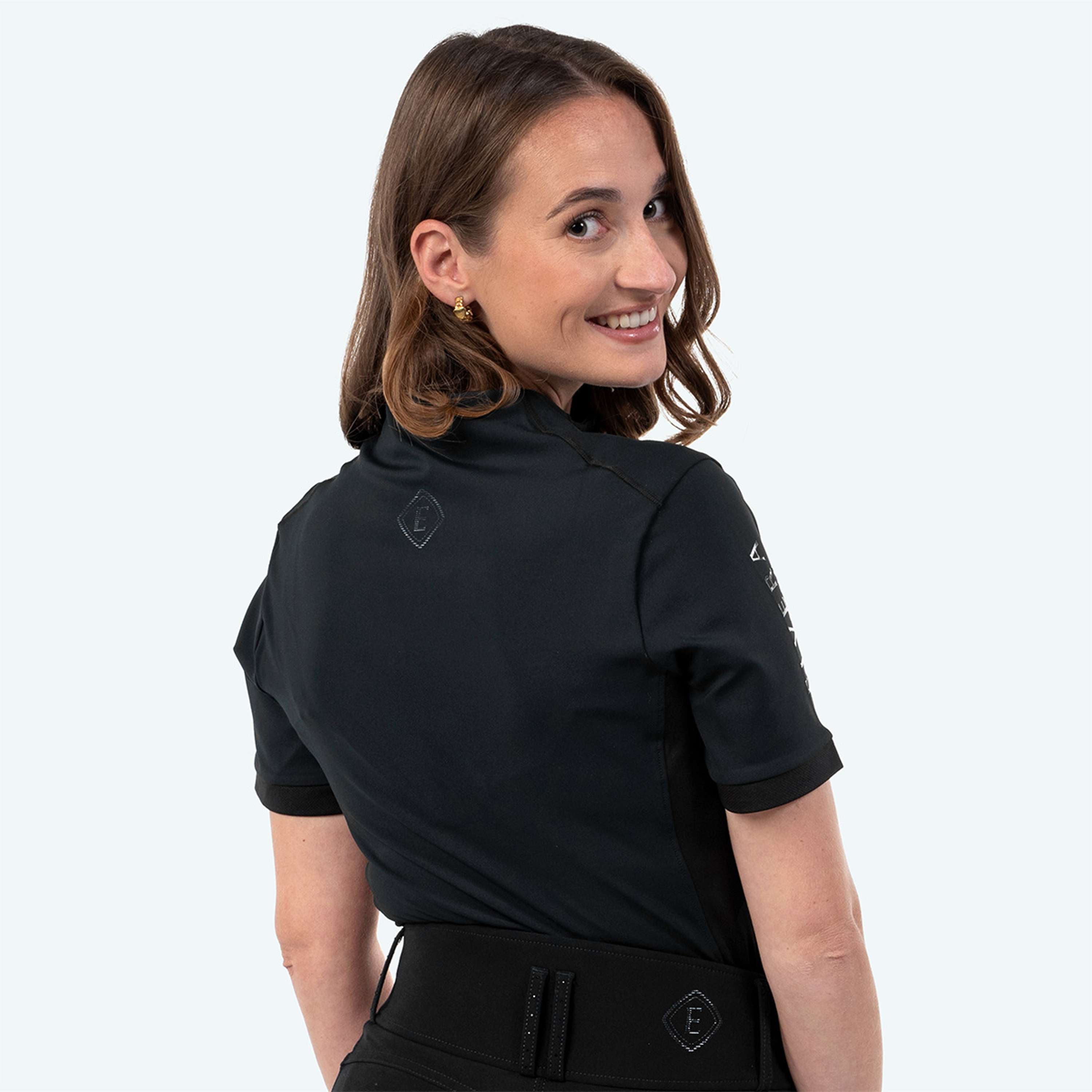 Elvera Equestrian Maglia da allenamento EEVexa Manica Corta Nero