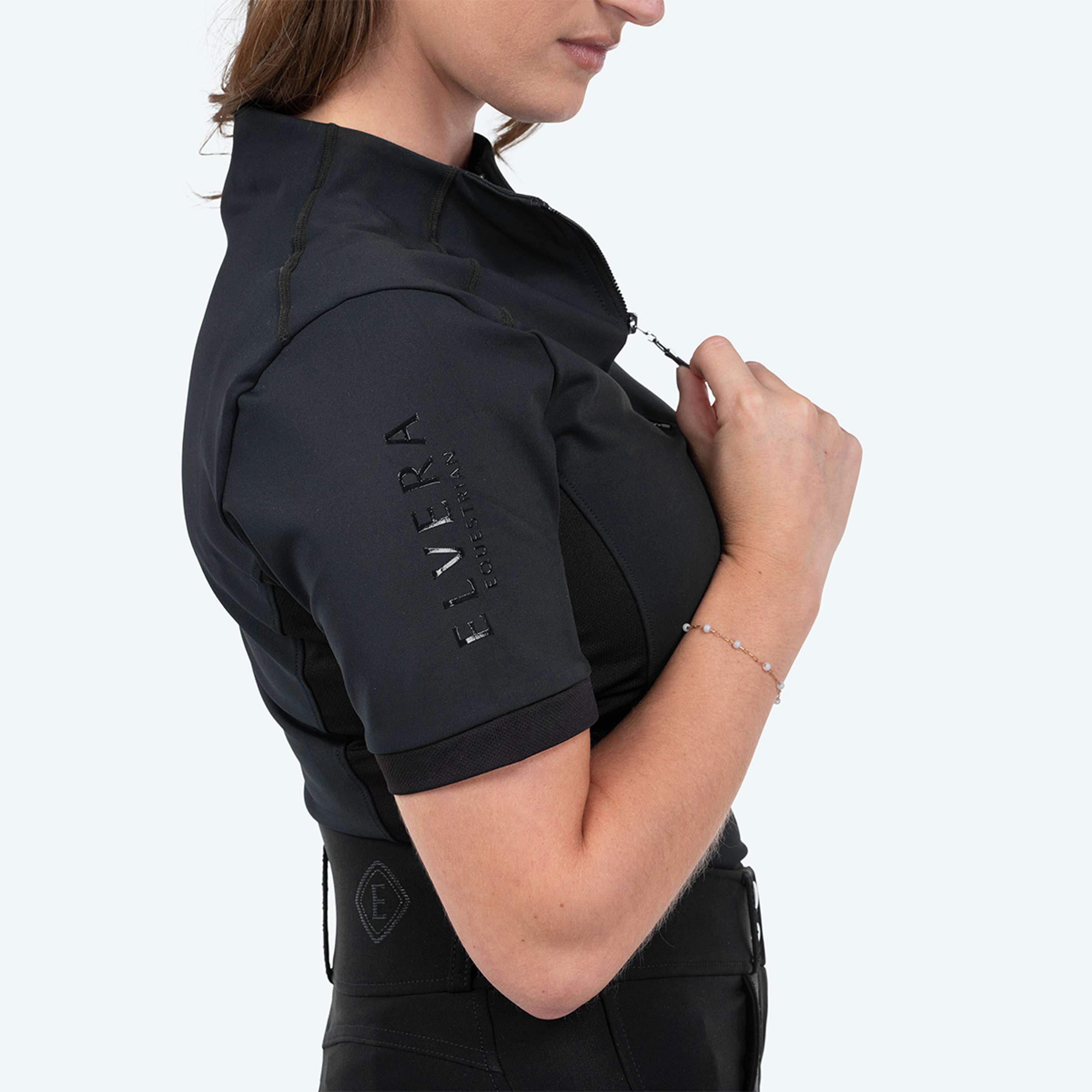 Elvera Equestrian Maglia da allenamento EEVexa Manica Corta Nero