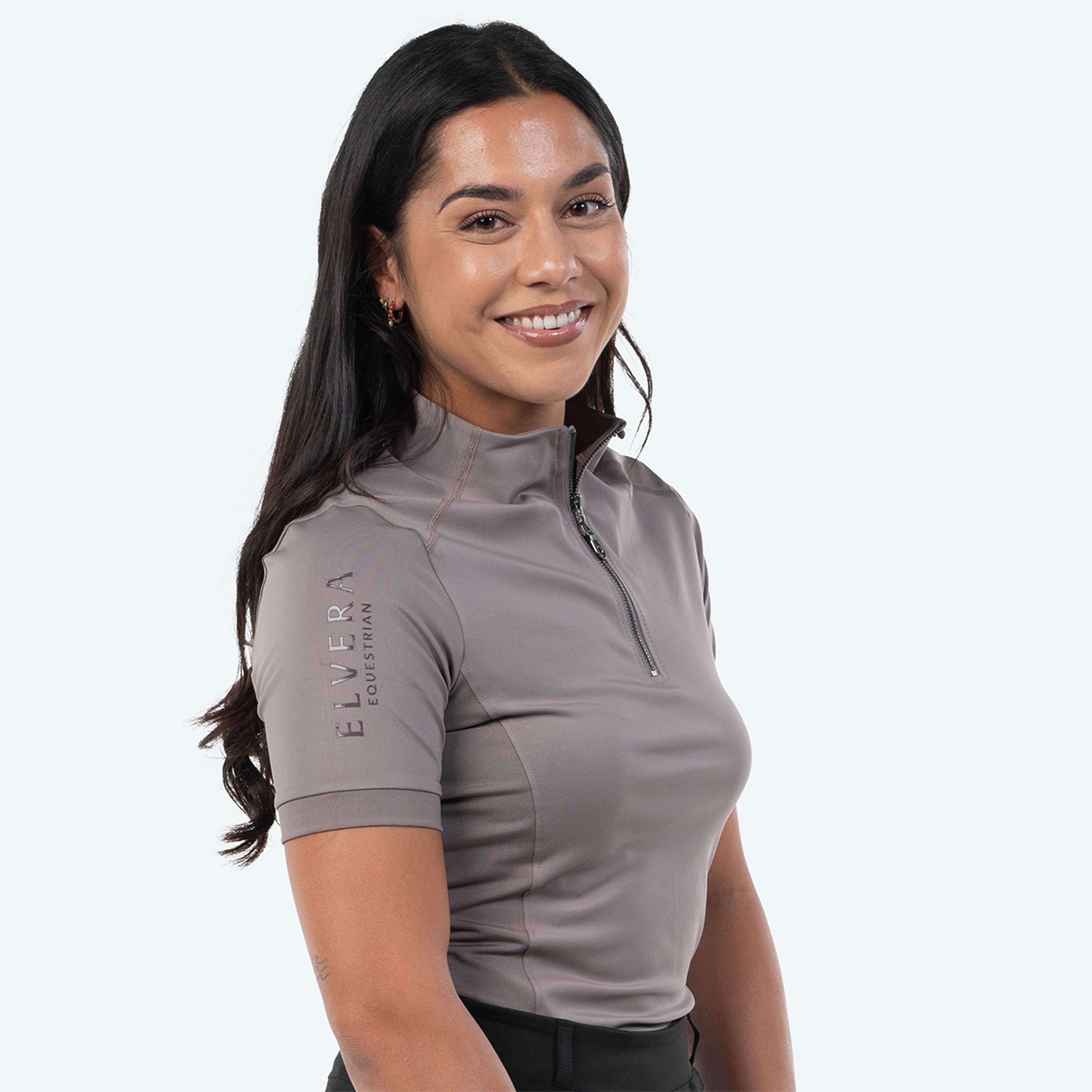 Elvera Equestrian Maglia da allenamento EEVexa Manica Corta Walnuss