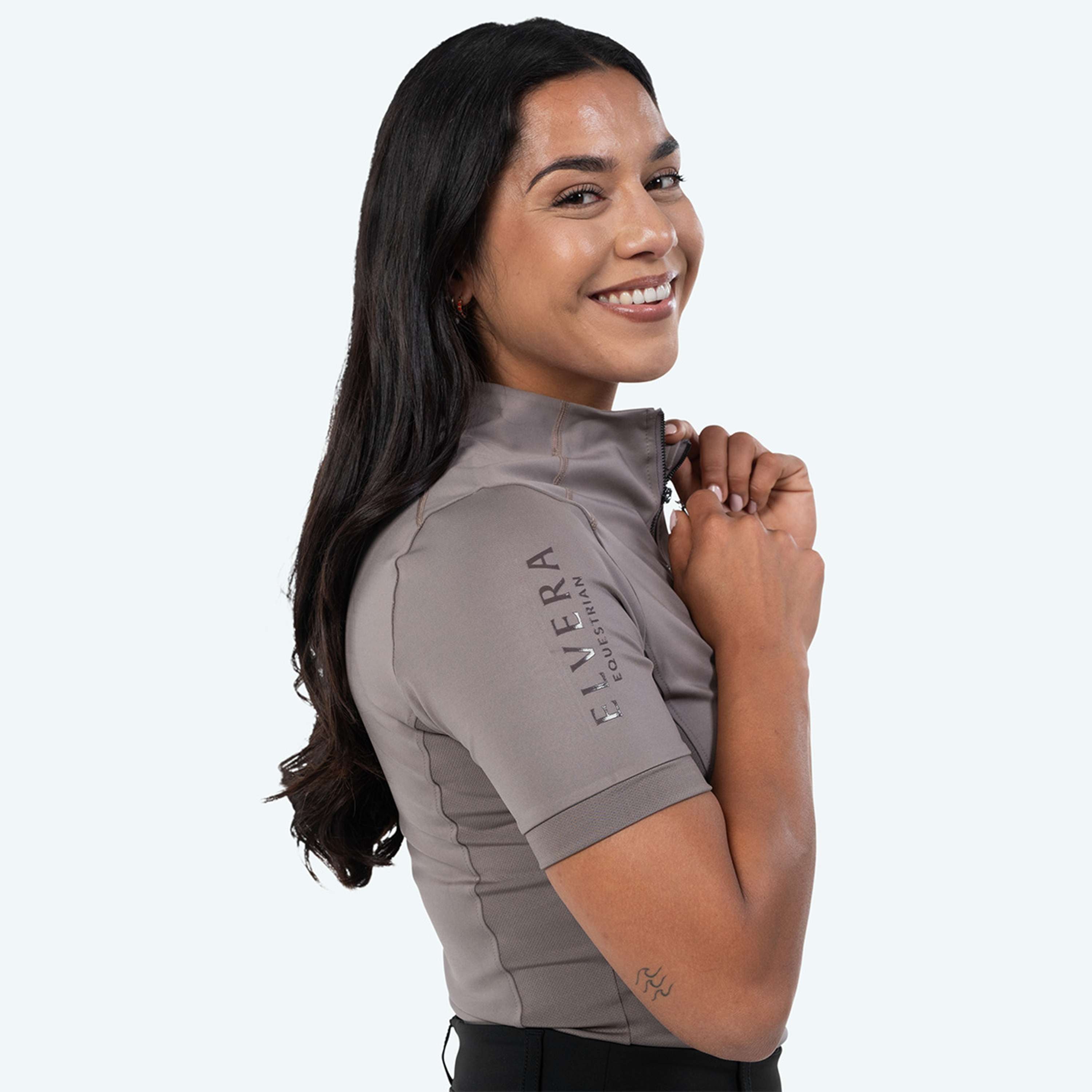 Elvera Equestrian Maglia da allenamento EEVexa Manica Corta Walnuss