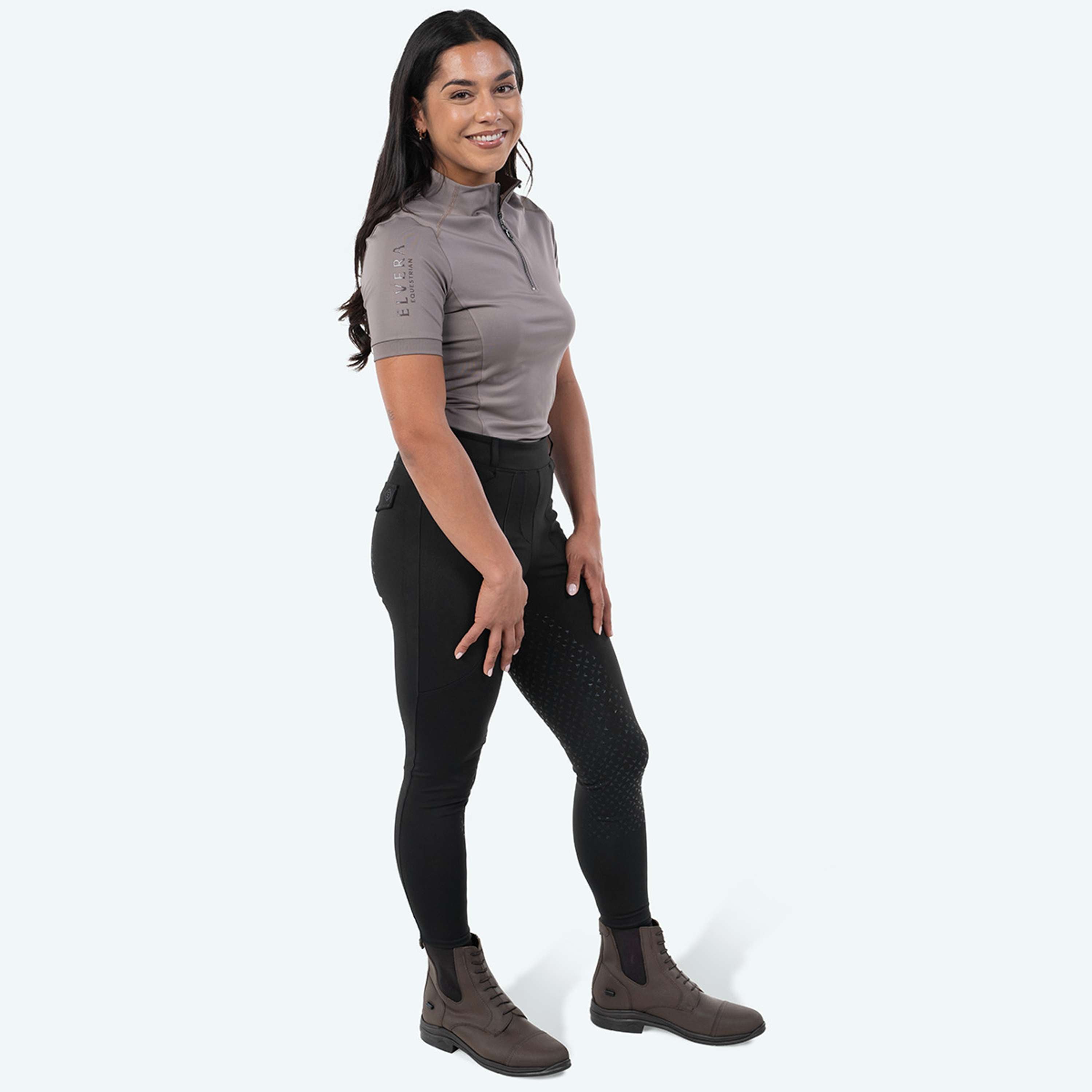 Elvera Equestrian Maglia da allenamento EEVexa Manica Corta Walnuss