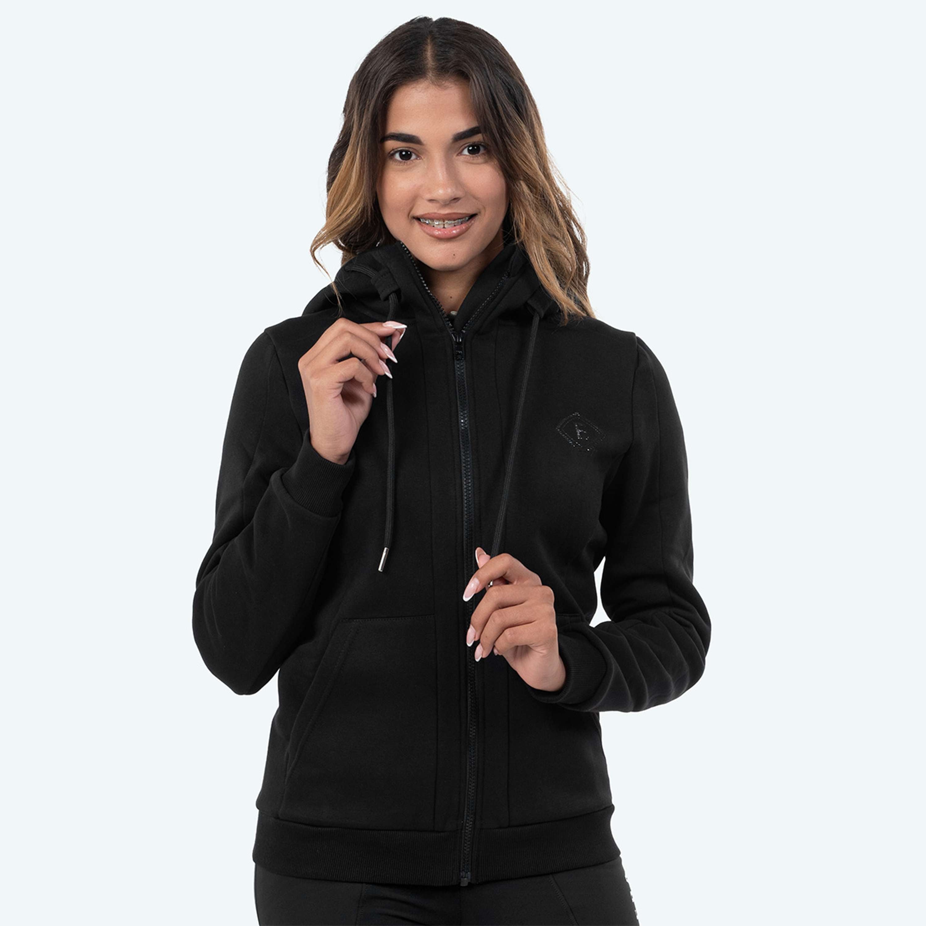 Elvera Equestrian Felpa con cappuccio e zip EEValera Nero