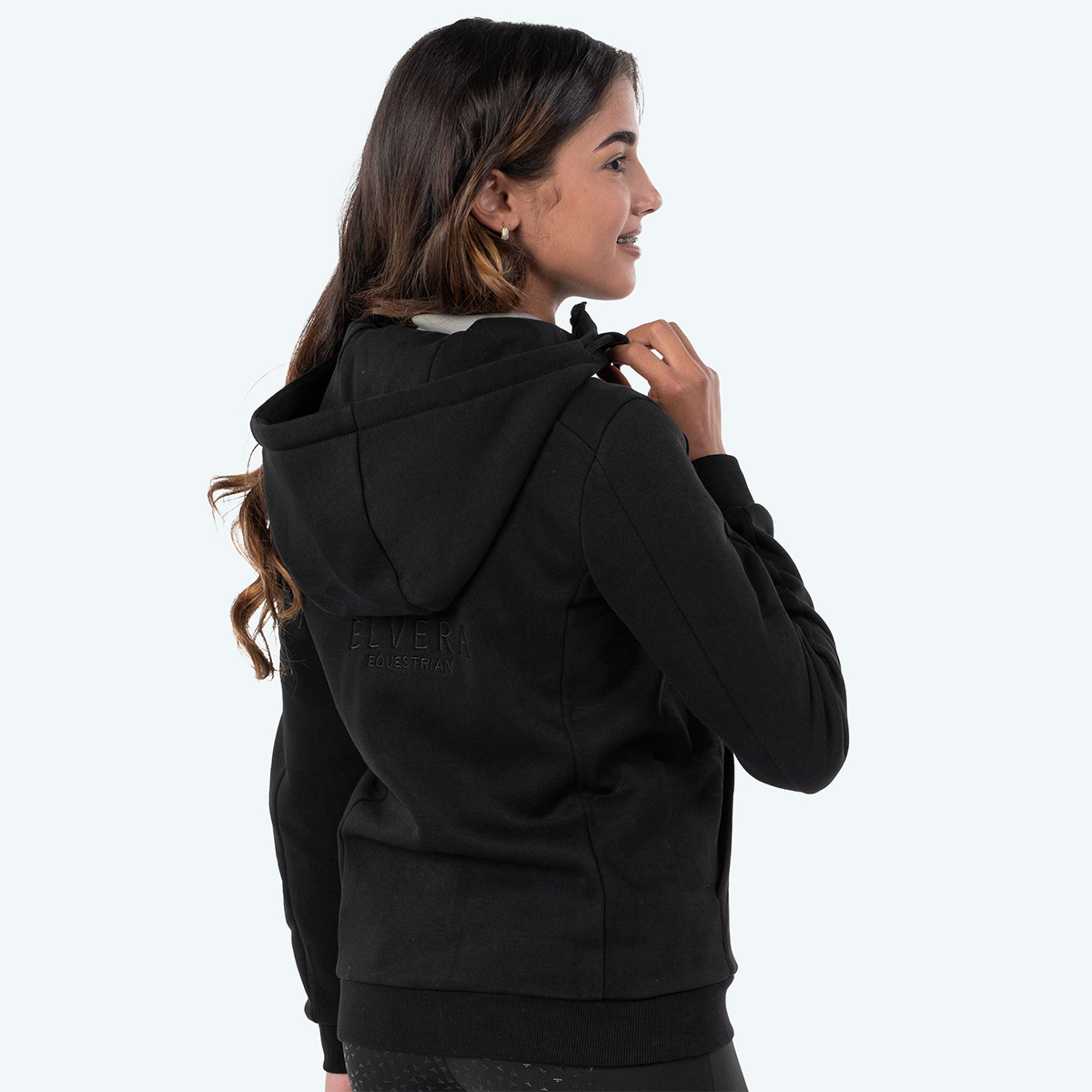 Elvera Equestrian Felpa con cappuccio e zip EEValera Nero