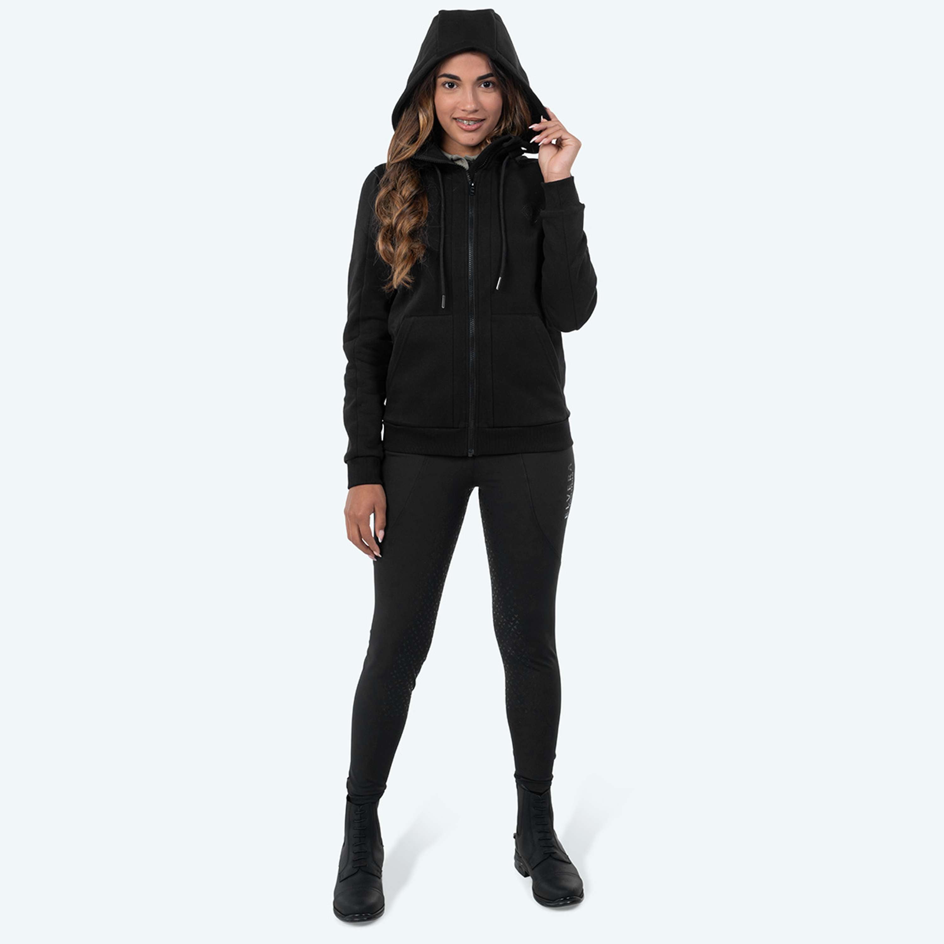 Elvera Equestrian Felpa con cappuccio e zip EEValera Nero