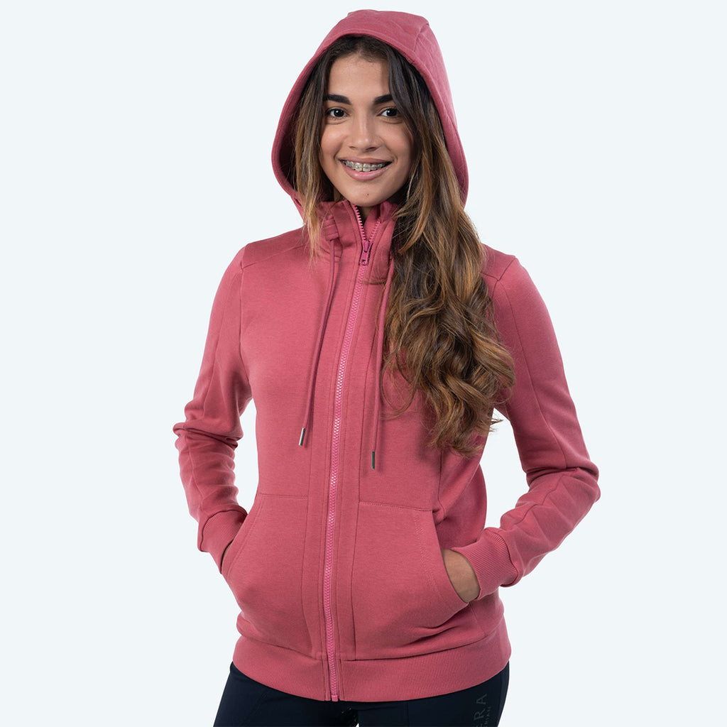 Elvera Equestrian Felpa con cappuccio e zip EEValera Mauve Wood