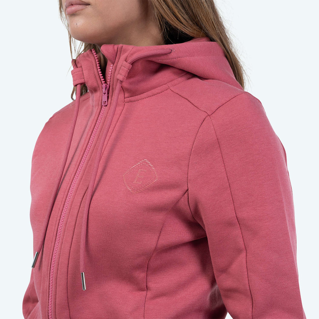 Elvera Equestrian Felpa con cappuccio e zip EEValera Mauve Wood